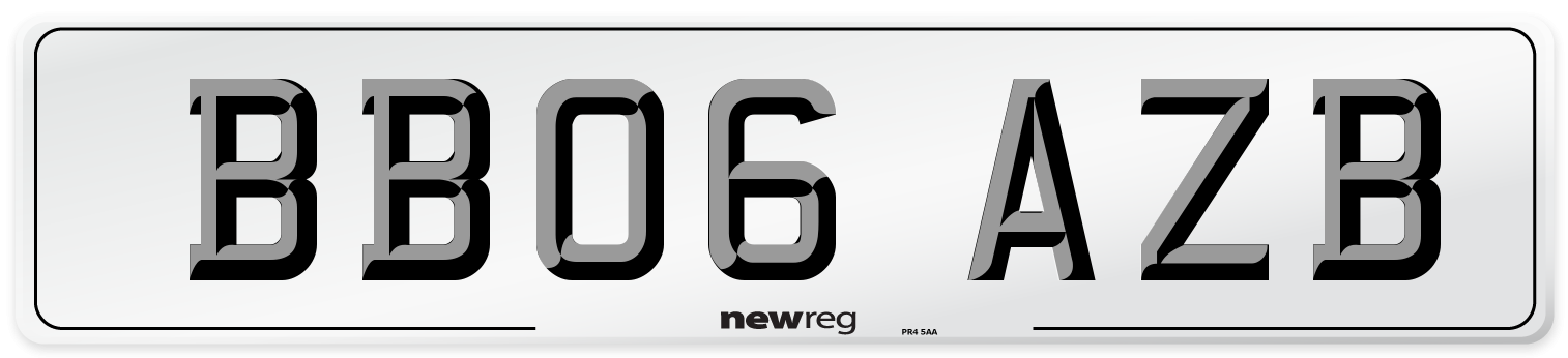 BB06 AZB Number Plate from New Reg